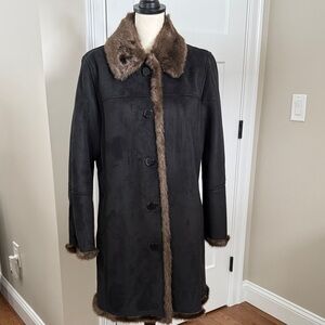 Elegant Black and Brown Teddy Jacket